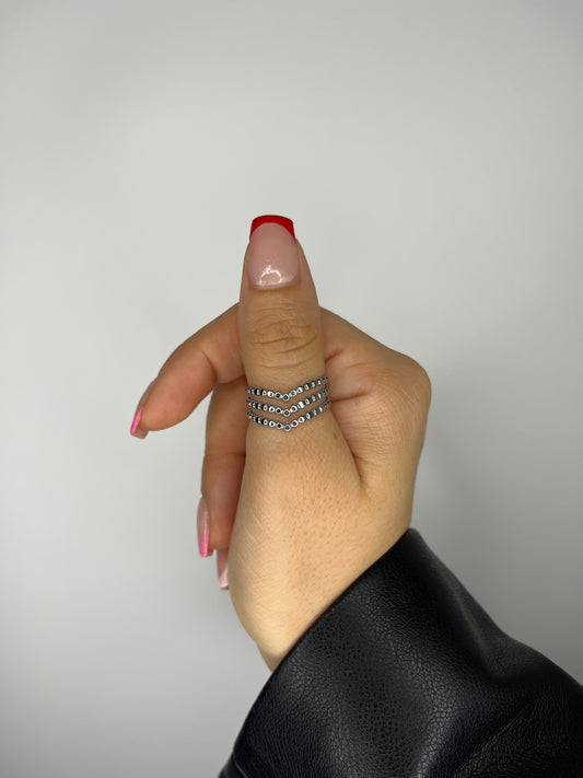 Bague trois rangs