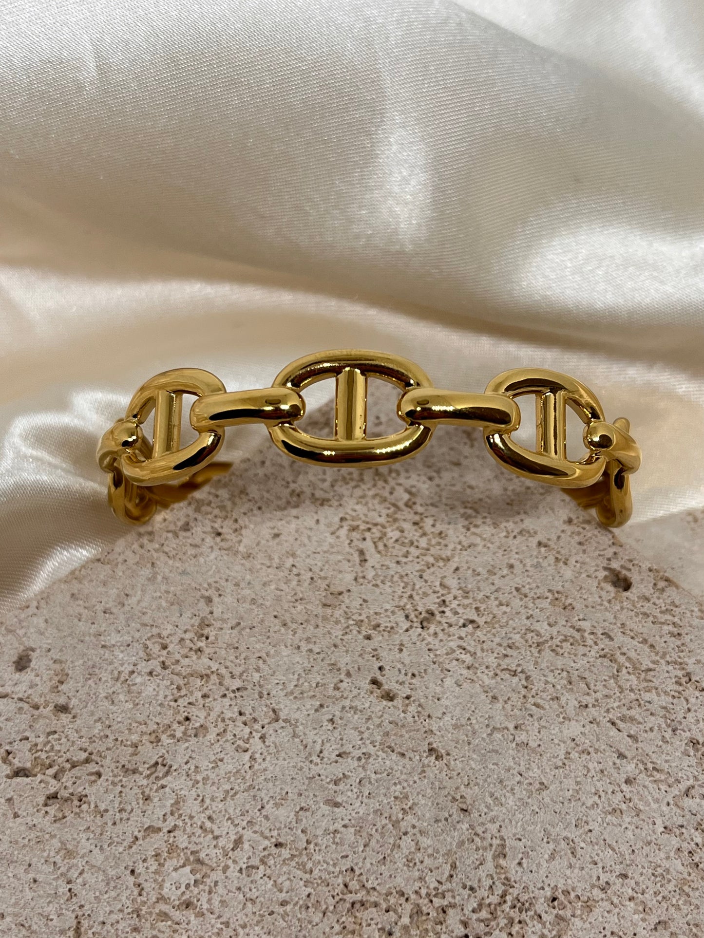 Bracelet jonc maille marine