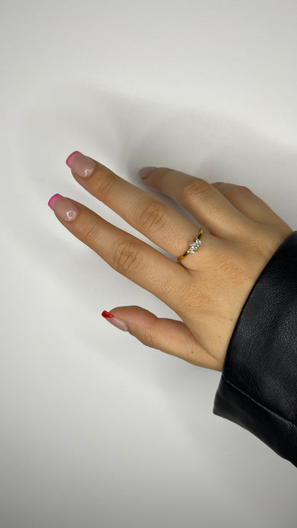 Bague trois oxyde de zirconium