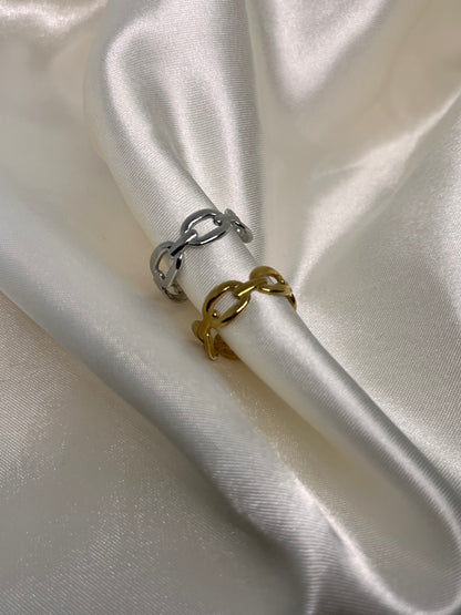 Bague effet chaîne