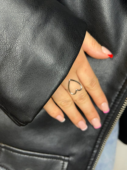 Bague cœur fin