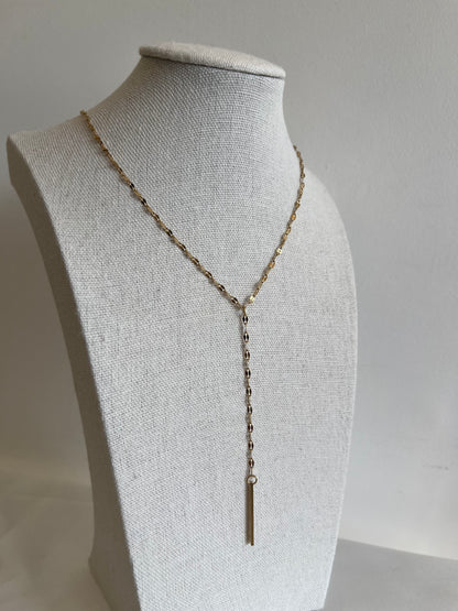 Collier chaîne cravate et barre