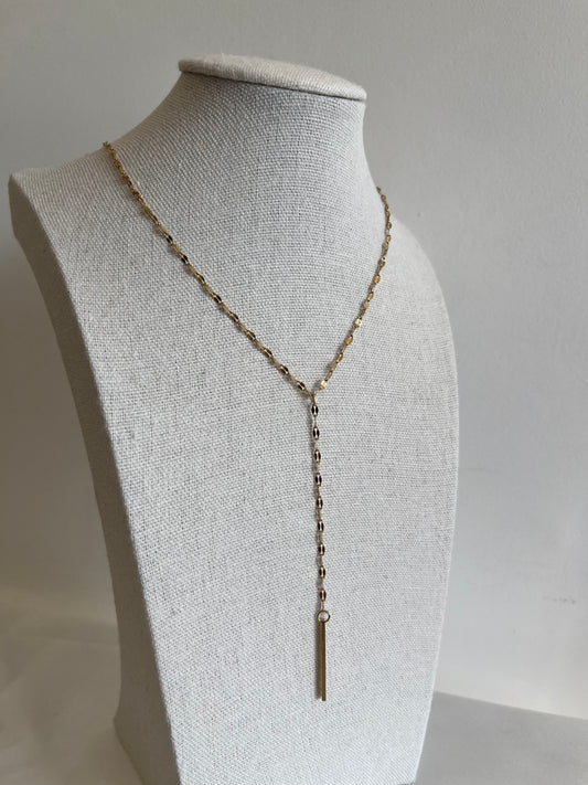 Collier chaîne cravate et barre