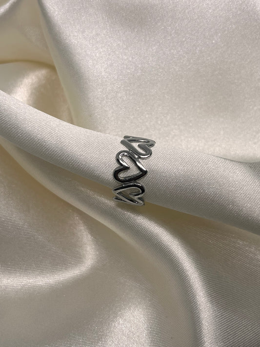 Bague multi cœurs