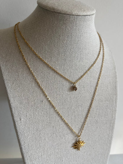 Collier double rangs étoile