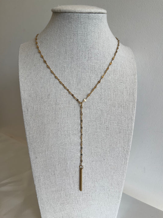 Collier chaîne cravate et barre