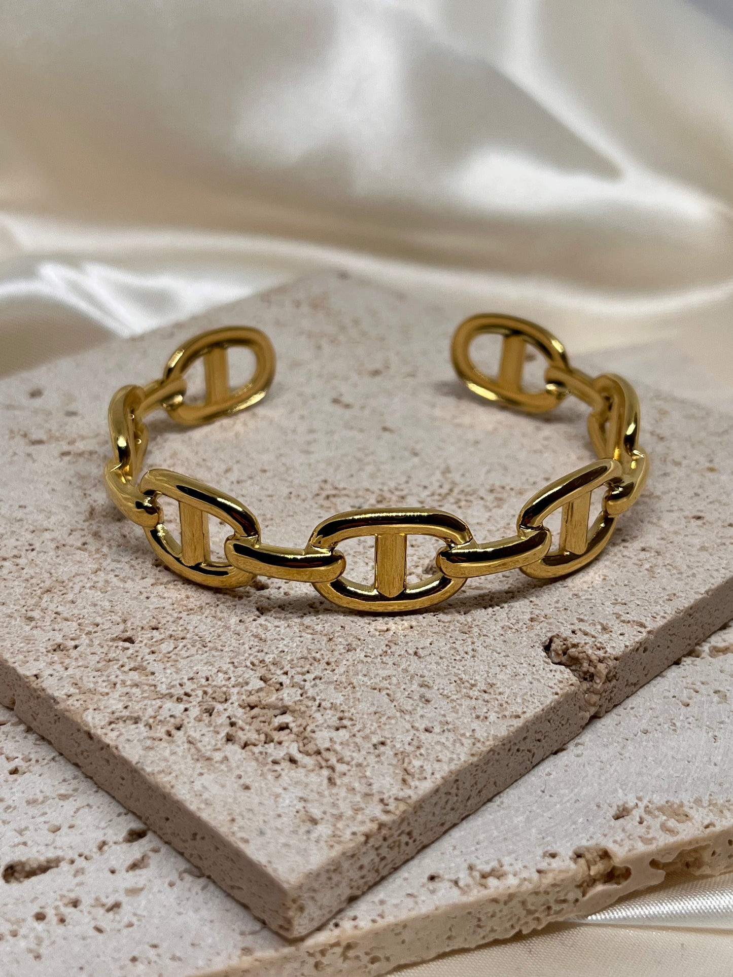 Bracelet jonc maille marine